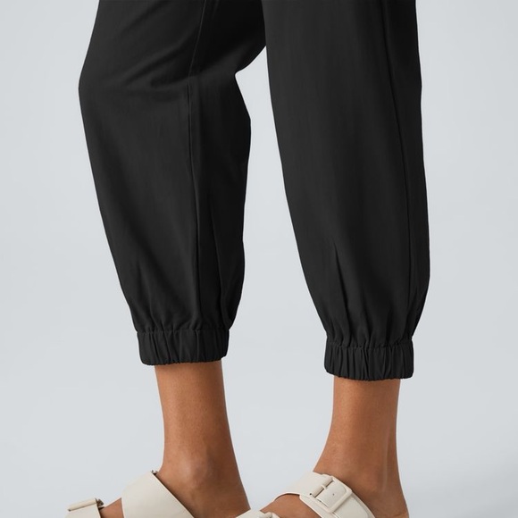 HALARA Mid Rise Zipper Pocket Casual Cotton Black Joggers Sz S Petite - Picture 5 of 6